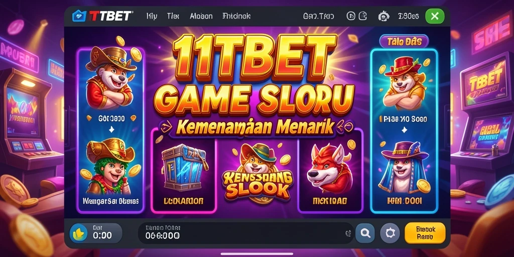 Tampilan gameplay seru di 11TBET dengan tema slot beragam.