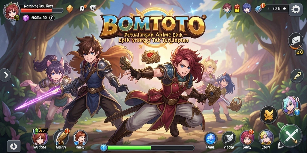 Tampilan gameplay BOMTOTO yang menakjubkan dan penuh aksi Anime.