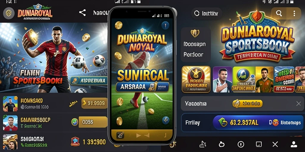 Tangkapan layar dari gameplay taruhan olahraga DUNIAROYAL.