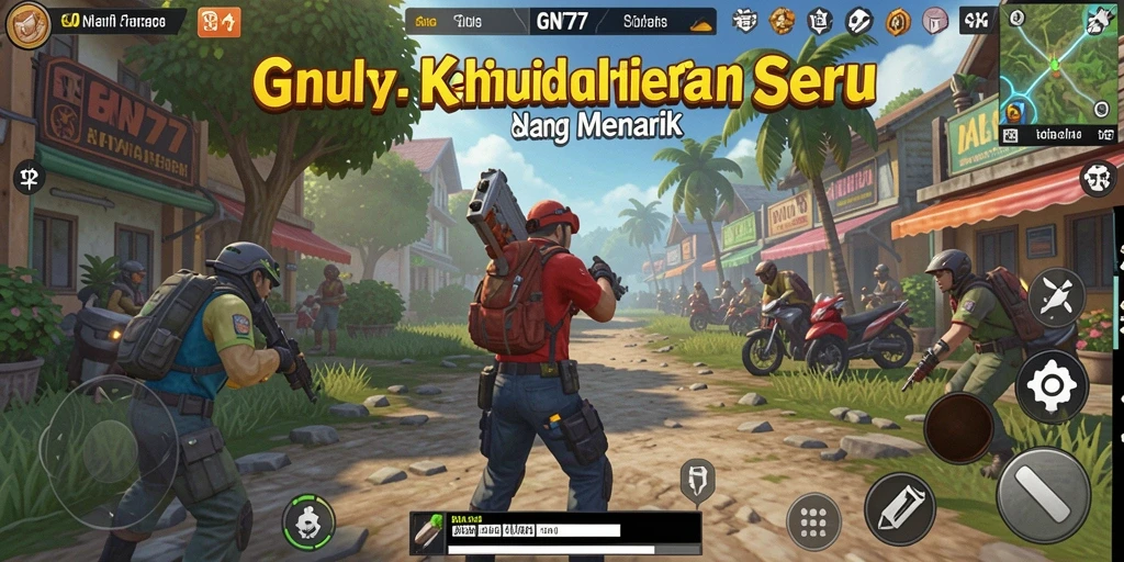 Screenshot gameplay GN777 menampilkan karakter dalam aktivitas sehari-hari.