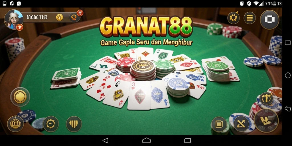 Tampilan gameplay seru dalam permainan Gaple