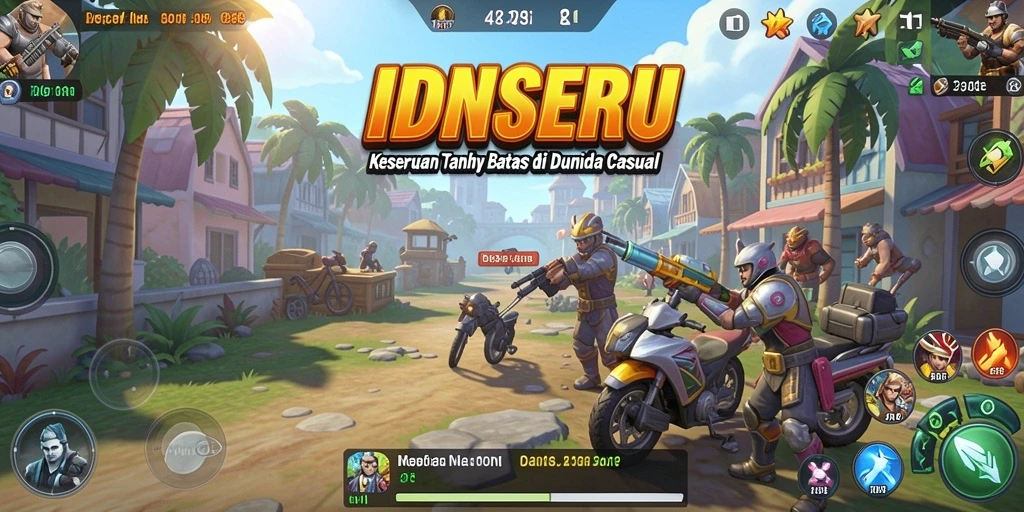 Screenshot gameplay IDNSERU yang menunjukkan aksi seru dan interaksi sosial.