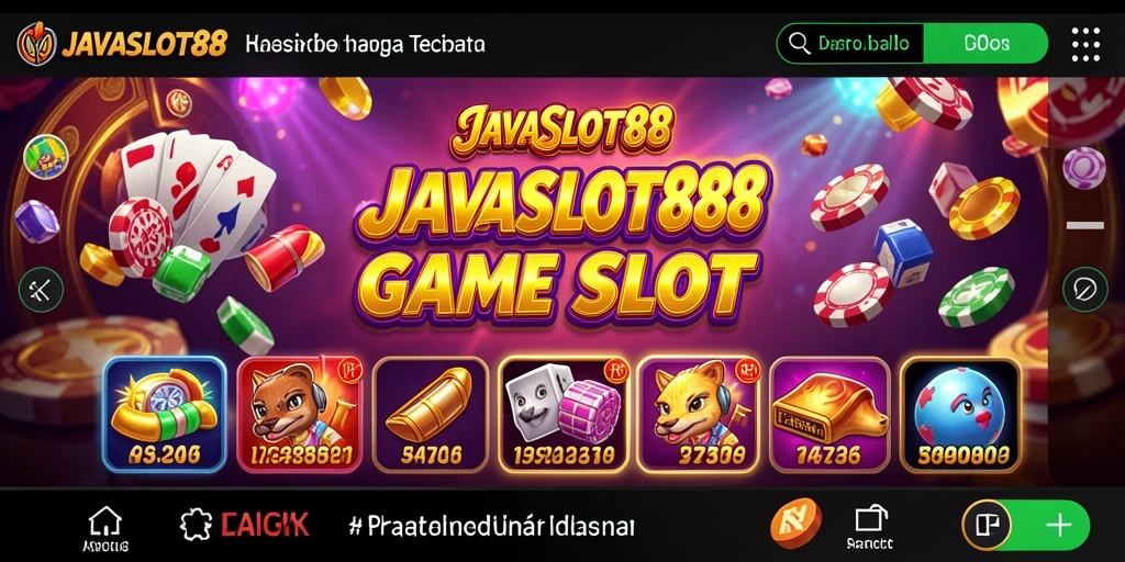 Tampilan gameplay yang menarik dari aplikasi JAVASLOT88 dengan pilihan slot yang beragam.