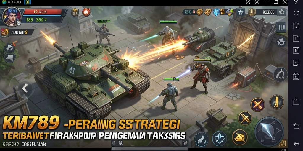 Tangkapan layar menunjukkan momen epik dalam gameplay strategi KM789.