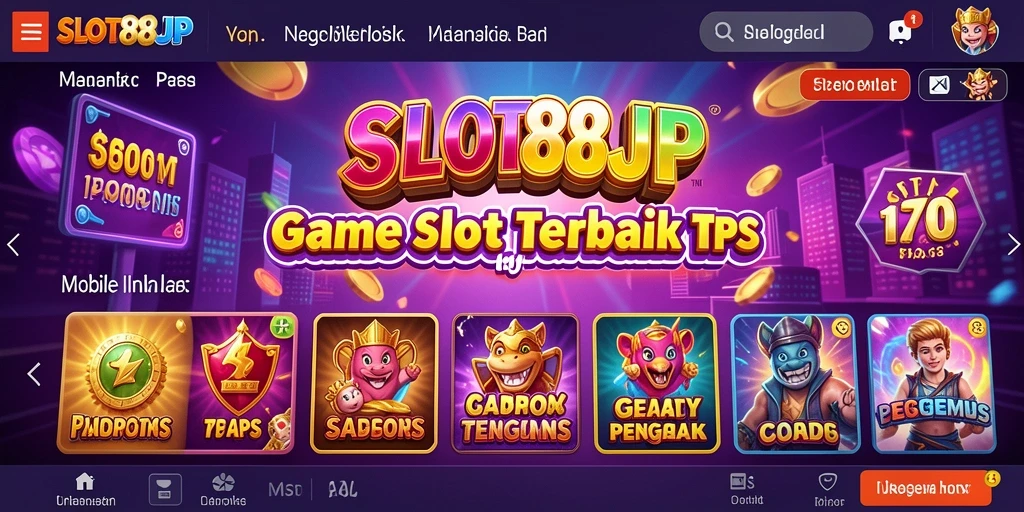 Tampilan gameplay SLOT88JP yang menarik dan penuh warna.