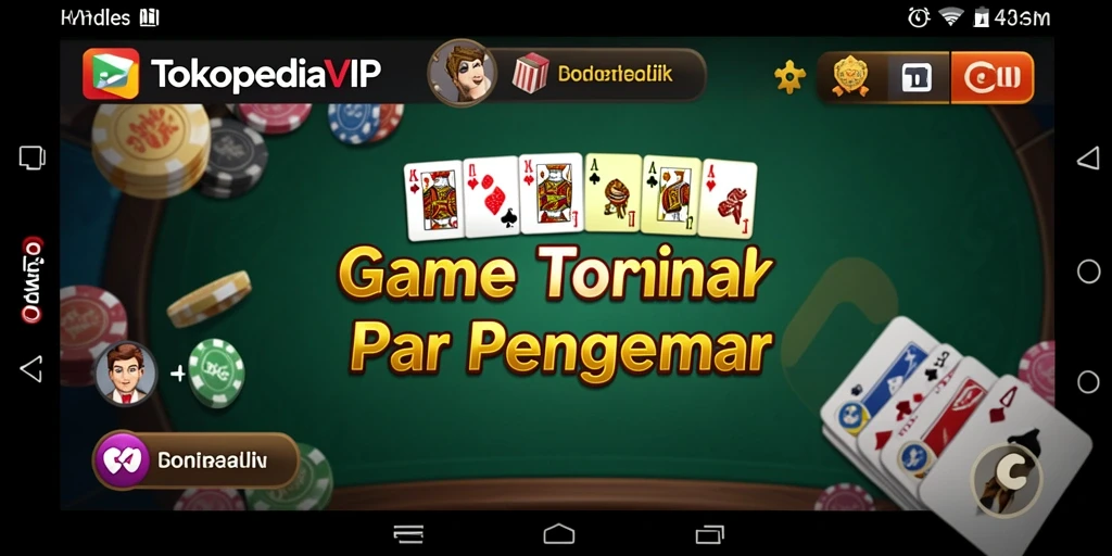 Tampilan gameplay menarik dalam aplikasi TOKOPEDIAVIP.